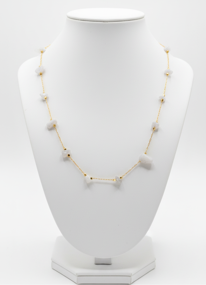 White crystal necklace