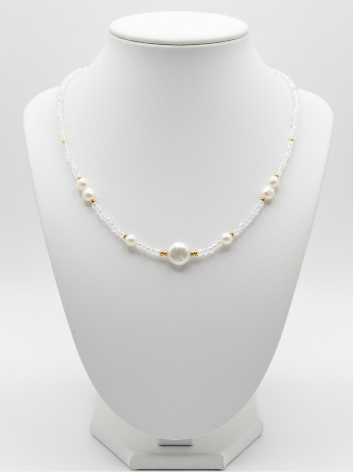 Marble pearl necklace