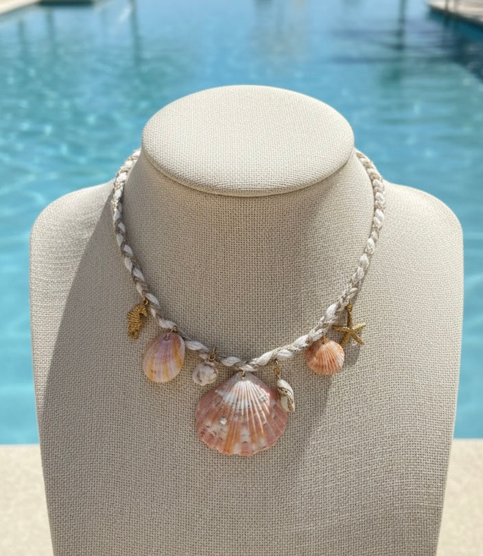 Cocoa shell rope necklace