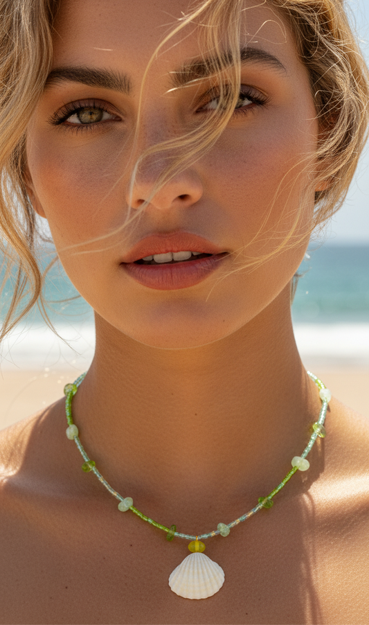 Green shell necklace